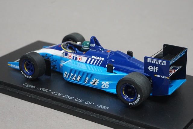 1:43 SPARK S3970 Ligier JS27 American GP 1986 #26