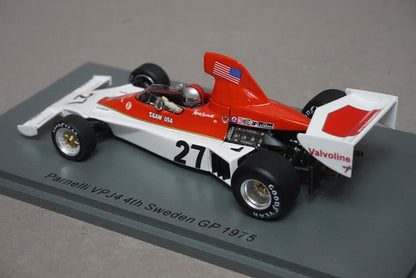 1:43 SPARK S1892 Parnelli VPJ4 Sweden GP 4th 1975 #27 Mario Andretti