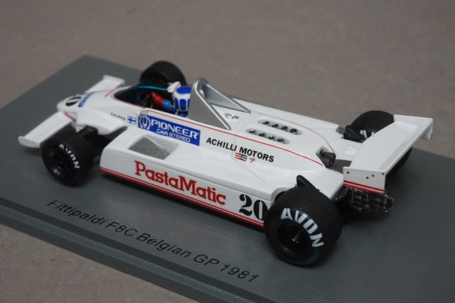 1:43 SPARK S4583 Fittipaldi F8C Belgian GP 1981 #20 Keke Rosberg