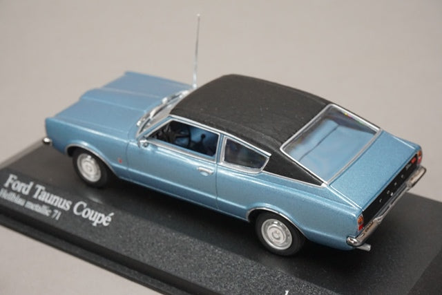 1:43 MINICHAMPS 400081320 Ford Taunus Coupe 1970 Light Blue Metallic