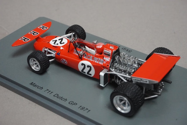 1:43 SPARK S5361 March 711 Dutch GP 1971 #22 Skip Barber