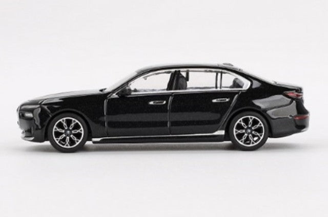 [ Back-order ] TSM MINI-GT MGT00802-L 1:64 BMW i7 eDrive50 Black Sapphire RHD model car