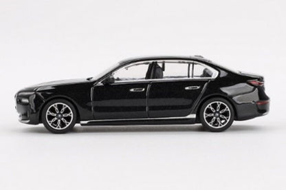 [ Back-order ] TSM MINI-GT MGT00802-L 1:64 BMW i7 eDrive50 Black Sapphire RHD model car