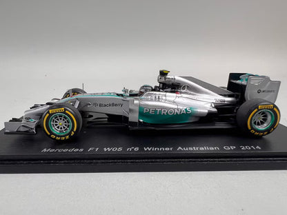 1:43 Spark S3087 Mercedes F1 W05 Australian GP Winner 2014 #6 N. Rosberg