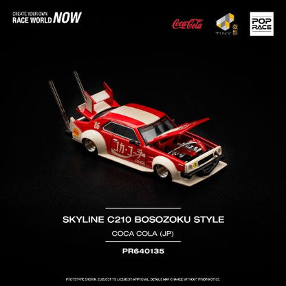 PR640135 POPRACE 1:64 Nissan Skyline C210 KAIDO RACER BOSOZOKU STYLE COCA COLA JP