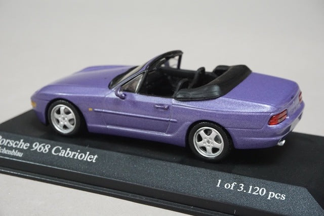 1:43 MINICHAMPS 400062331 Porsche 968 Cabriolet 1994 Purple Metallic