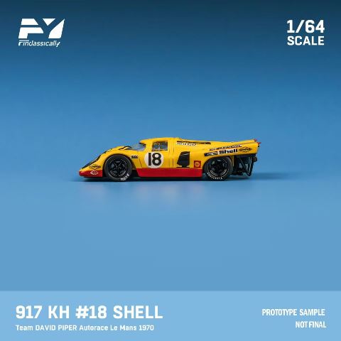 [ Pre-order ] FY64036 Finclassically 1:64 Porsche 917K Yellow #18