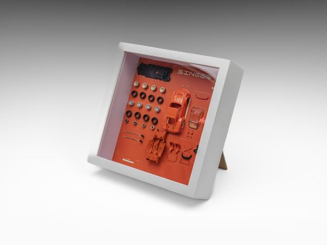 FY64045 Finclassically 1:64 Singer DLS Turbo Orange Red Parts Display Frame