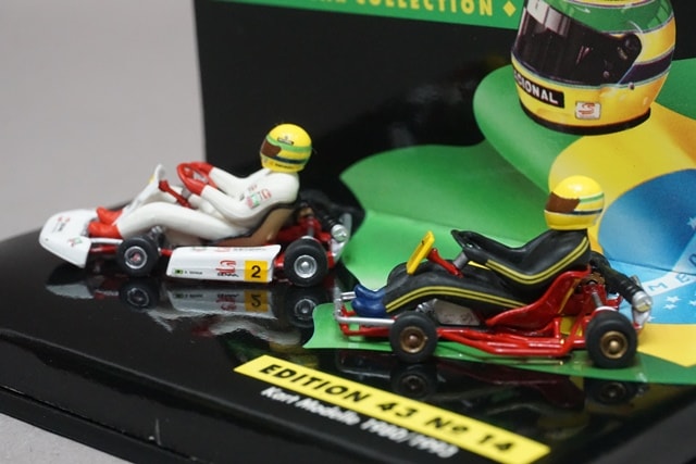 1:43 MINICHAMPS Kart Model Set 1980 #2 / 1993 #77 A.Senna ASC No.14