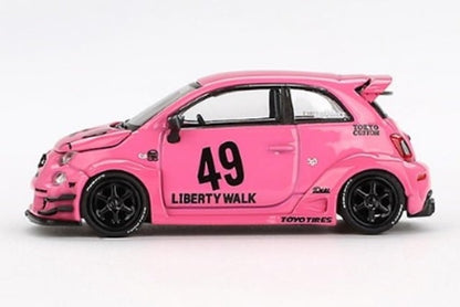 MGT00851-BL TSM MINI-GT 1:64 Abarth 595 LB-WORKS x Abas Works Pink (Left-hand drive) *Blister pack