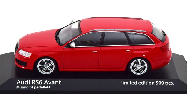 943 017213 MINICHAMPS 1:43 Audi RS6 Avant 2007 red