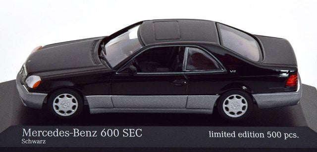 943 032603 MINICHAMPS 1:43 Mercedes 600 SEC Coupe 1992 Black model car