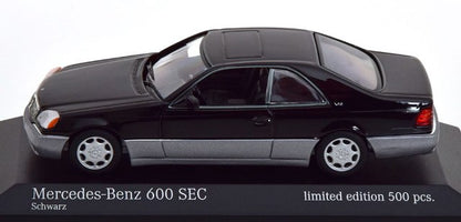 943 032603 MINICHAMPS 1:43 Mercedes 600 SEC Coupe 1992 Black model car