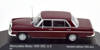 943 039103 MINICHAMPS 1:43 Mercedes 300 SEL 6.3 W109 1968 darkred