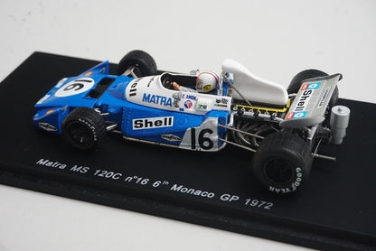 1:43  SPARK S1606 Matra MS 120C Monaco GP 6th 1972 #16 C. Amon model car