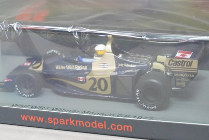 1:43 SPARK S9996 Wolf WR1 J.Scheckter Monaco GP 1977 Winner #20