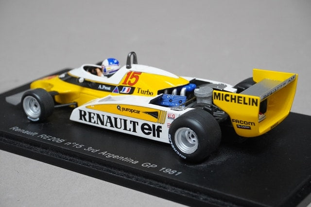 1:43 SPARK S3851 Renault RE20B Argentine GP 3rd 1981 #15