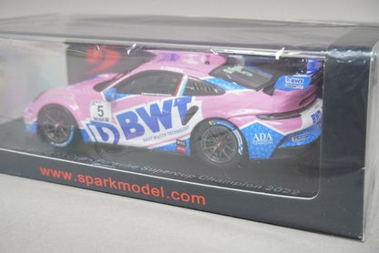 1:43 SPARK S5232 Porsche 911 GT3 Cup Porsche Supercup Champion 2022 #5