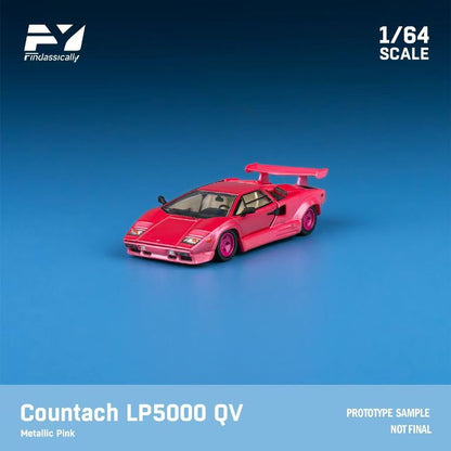 FY64060 Finclassically 1:64 Lamborghini Countach Lp5000 QV Metallic pink