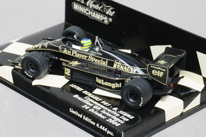 1:43 MINICHAMPS 400045412 Lotus Renault 98T Brazil 2004 A.Senna Memorial Run #12