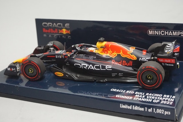 1:43 MINICHAMPS 417220601 ORAC Red Bull Racing RB18 Spanish GP #1 M. Verstappen