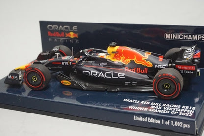 1:43 MINICHAMPS 417220601 ORAC Red Bull Racing RB18 Spanish GP #1 M. Verstappen