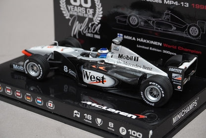 1:43 MINICHAMPS MC-ES-1622-11 Eurosport Custom McLaren Mercedes MP4-13 World Champion 1998 #8 M. Hakkinen McLaren 50th Anniversary