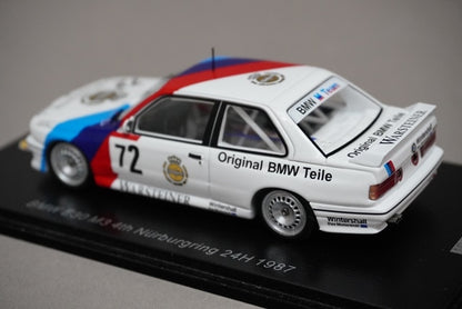 1:43 SPARK SG608 BMW E30 M3 Nurburgring 24H 4th 1987 #72 model car