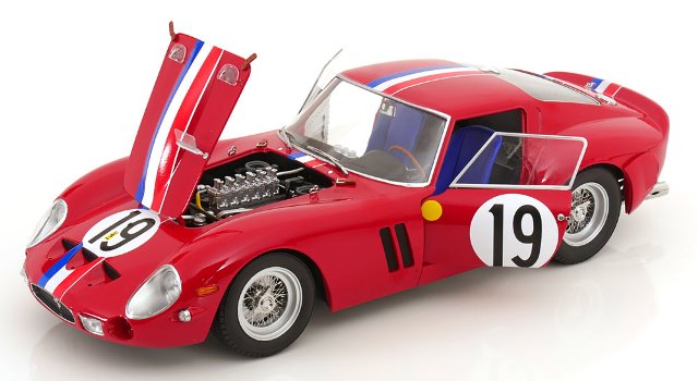 KKDC120125 KK scale 1:12 Ferrari 250 GTO 1962 2nd 24h Le Mans 1962 #19