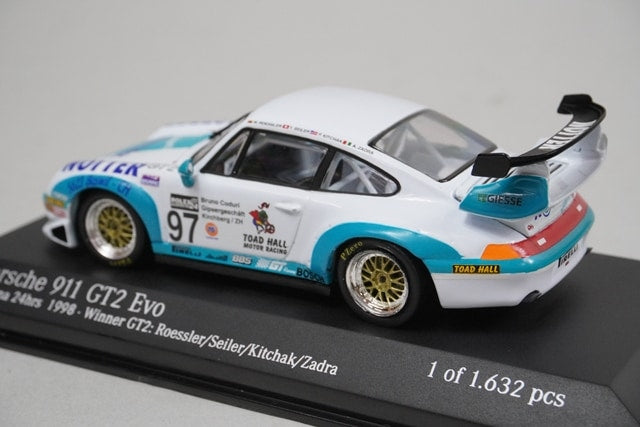 1:43 MINICHAMPS 430986797 Porsche 911 GT2 Evo Daytona 24H Winner 1998 #97