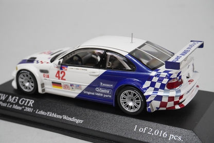 1:43 MINICHAMPS 400012142 BMW M3 GTR ALMs "Petite Mans" 2001 #42