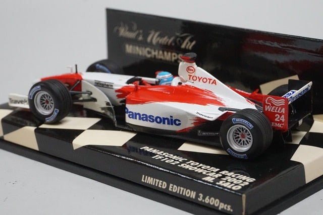 1:43 MINICHAMPS 400020074 Panasonic Toyota Racing TF102 Show Car 2002 #24 M.Salo