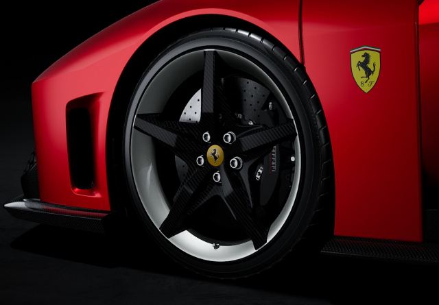 [ Pre-order ] BBRC305H BBR 1:43 Ferrari F80 - carbon opt Rosso Supercar and bicolor wheels silver and carbon