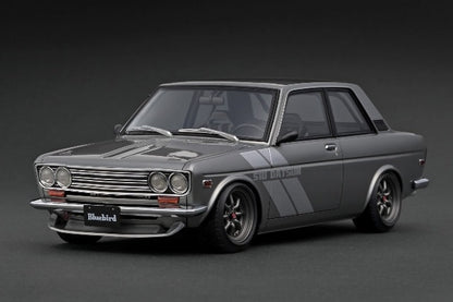 IG3310 ignition model 1:18 Nissan Datsun Bluebird (510) Gun Metallic With Engine