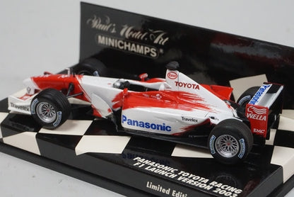 1:43 MINICHAMPS 400030172 Panasonic Toyota Racing F1 Lunch 2003 avex decal