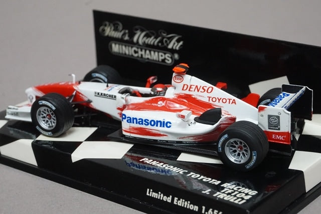 1:43 MINICHAMPS 400040216 Panasonic Toyota Racing TF104 #16 J. Trulli avex decal