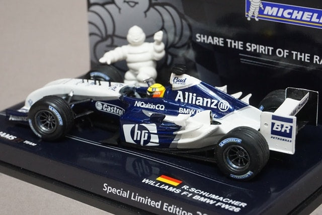 1:43 MINICHAMPS Michelin Custom Williams F1 BMW FW26 #4 R. Schumacher