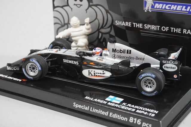 1:43 MINICHAMPS Michelin Custom McLaren Mercedes MP4-19 #6 K. Raikkonen