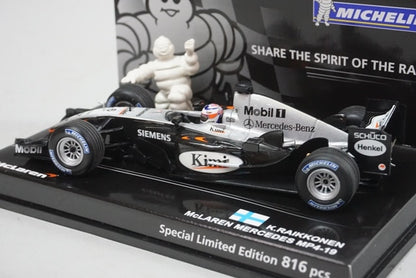 1:43 MINICHAMPS Michelin Custom McLaren Mercedes MP4-19 #6 K. Raikkonen