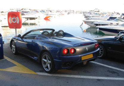 [ Pre-order ] P18233D BBR 1:18 Ferrari 360 Spider Griglia Challenge Blu Le Mans - Dark Grey interiors *Clear case included