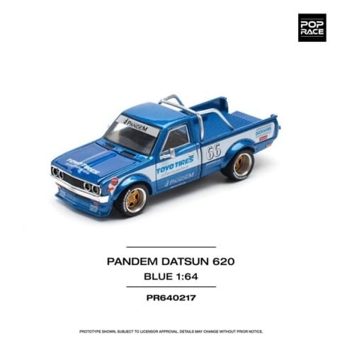 PR640217 POP RACE 1:64 Nissan Pandem Datsun PANDEM DATSUN 620 Truck BLUE NEW TOOLING