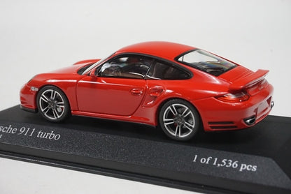 1:43 MINICHAMPS 400069000 Porsche 911 Turbo 2010 Red model car