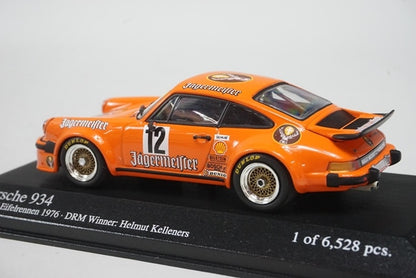 1:43 MINICHAMPS 400766412 Porsche 934 Eifelrennen DRM Jagermeister Winner '76