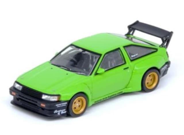 IN64-AE86PL-GRN INNO Model 1:64 Toyota AE86 Levin "PANDEM ROCKET BUNNY" Green