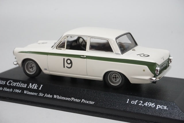 1:43 MINICHAMPS 400648219 Lotus Cortina Mk1 Brands Hatch 6H Winner 1964 #19