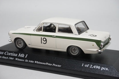 1:43 MINICHAMPS 400648219 Lotus Cortina Mk1 Brands Hatch 6H Winner 1964 #19