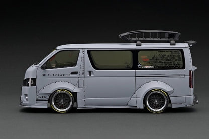 [ Pre-order ] IG2802 ignition model 1:18 T･S･D WORKS HIACE Matte Gray With Roof Rack