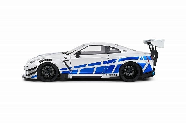 S1805816 SOLIDO 1:18 Nissan GT-R R35 LB WORKS Paul Tribute 2024 White/Blue model car