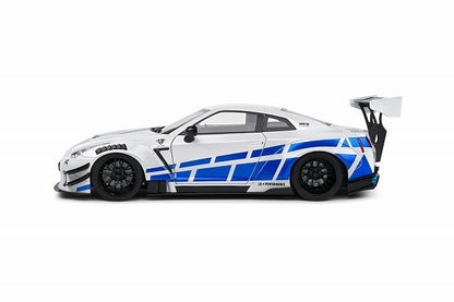 S1805816 SOLIDO 1:18 Nissan GT-R R35 LB WORKS Paul Tribute 2024 White/Blue model car