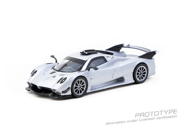 T64G-TL035-SL Tarmac Works 1:64 Pagani Huayra R Satin Silver
